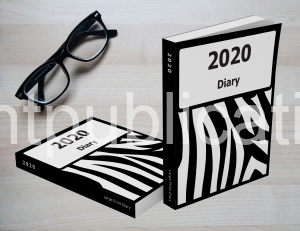 2020 Large Print Diary with Zebra Pattern Cover