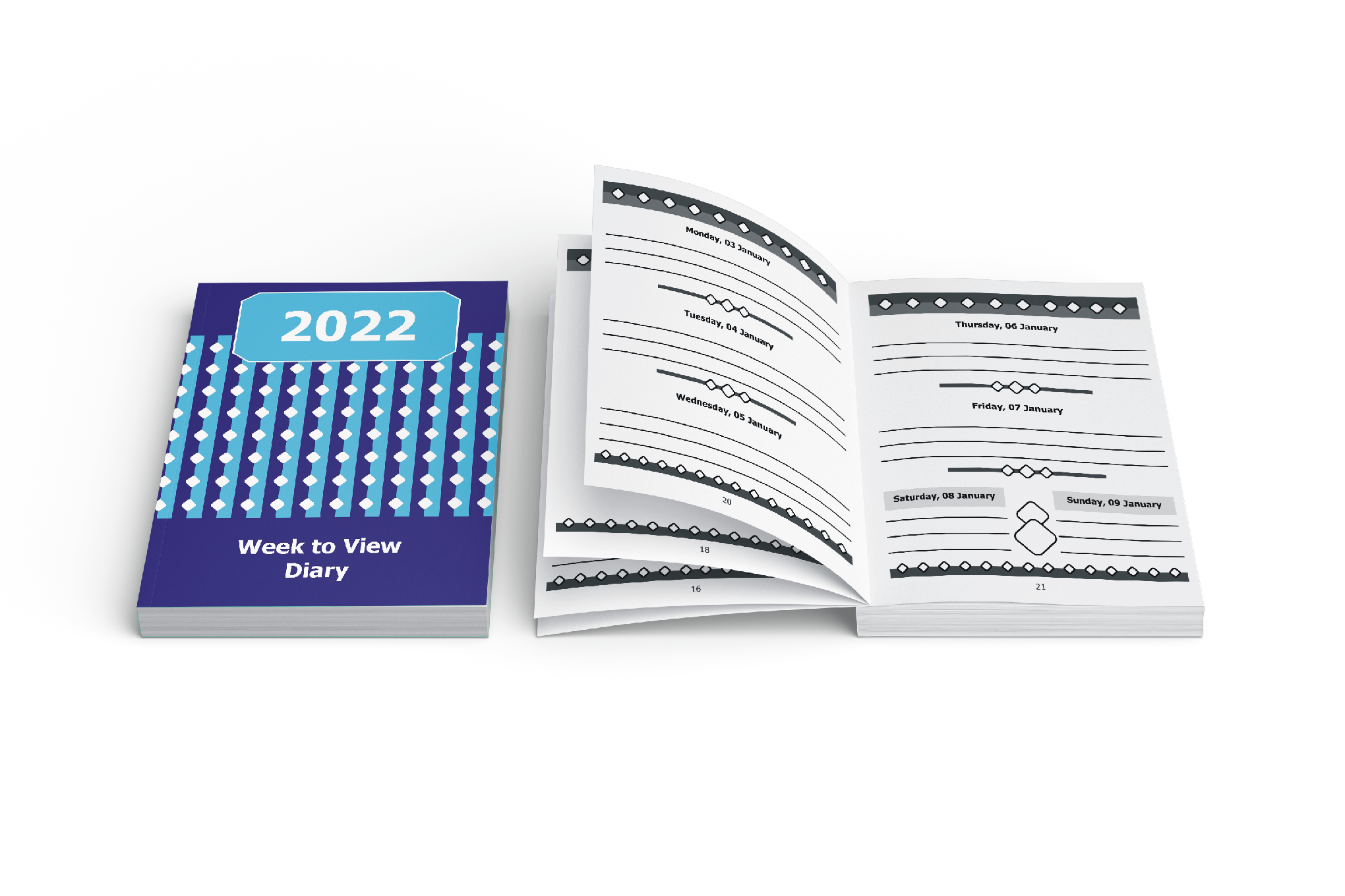 2022 Large Print Publications 2021 large print diary with diamonds cover Image of 2022 Large Print Publications 2021 large print diary with diamonds cover