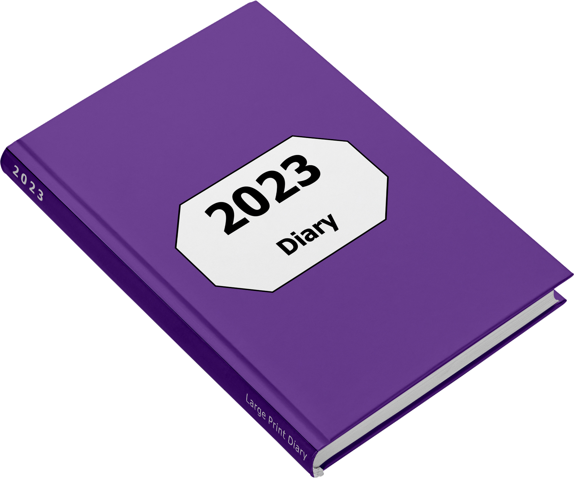 Image of 2023 Diary Hardcover with Plain Purple Cover