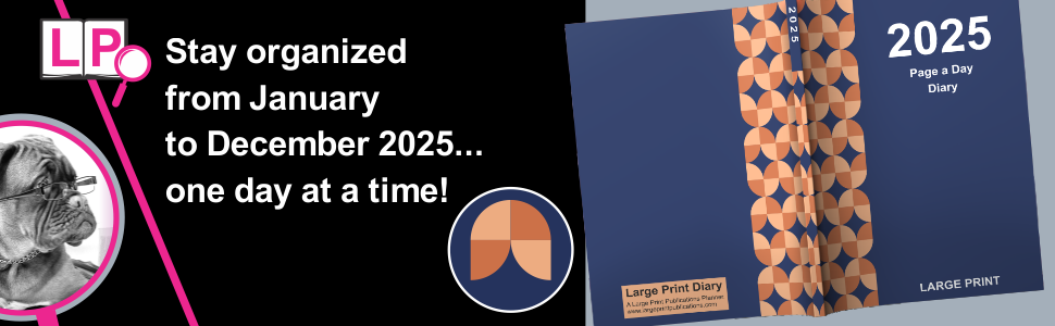 2025 large print page a day diary