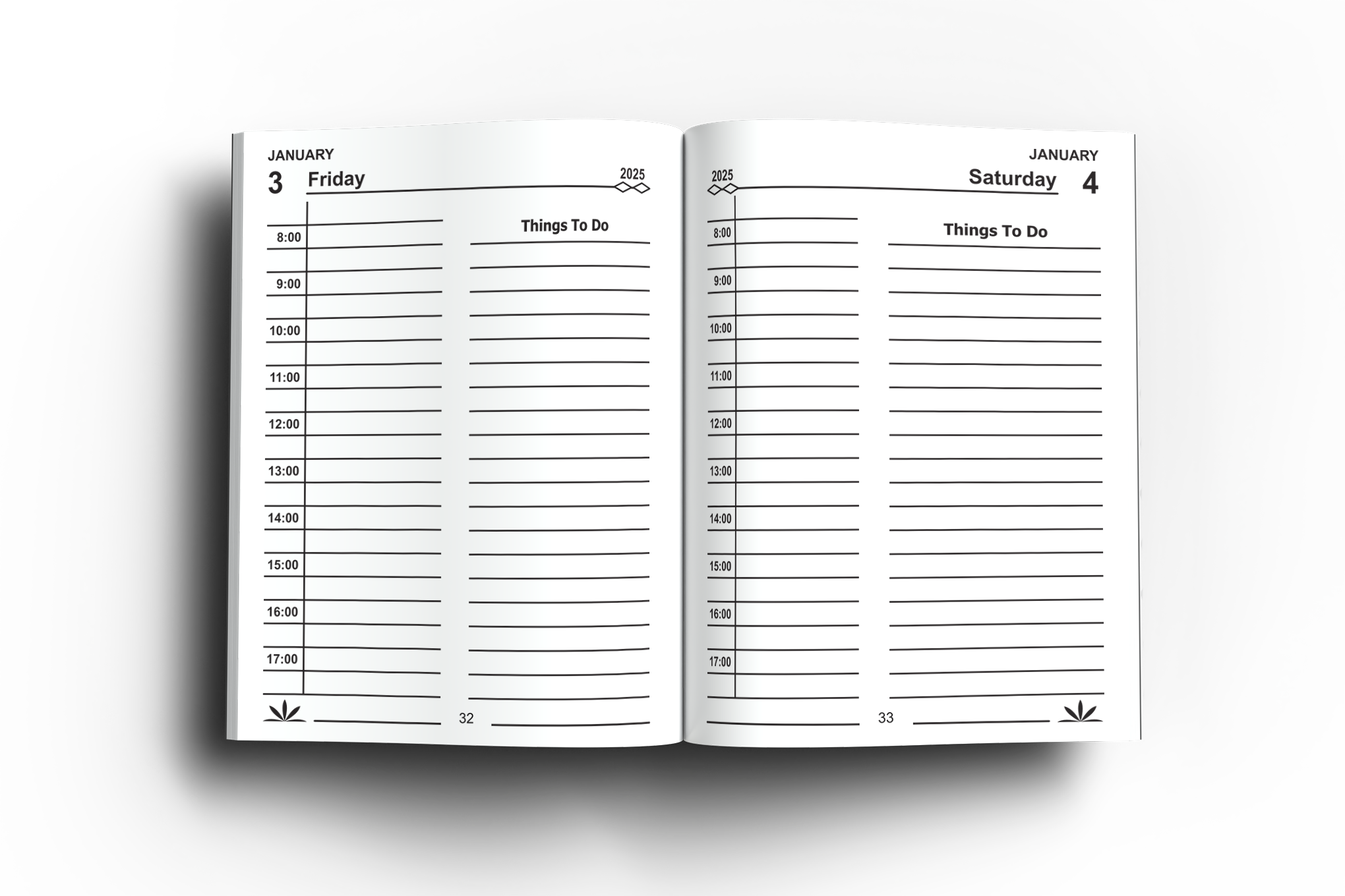 2025 large print page a day diary