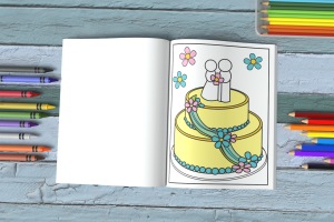 Large Print Publications Inside page Heartfelt Love Coloring Book Mockup