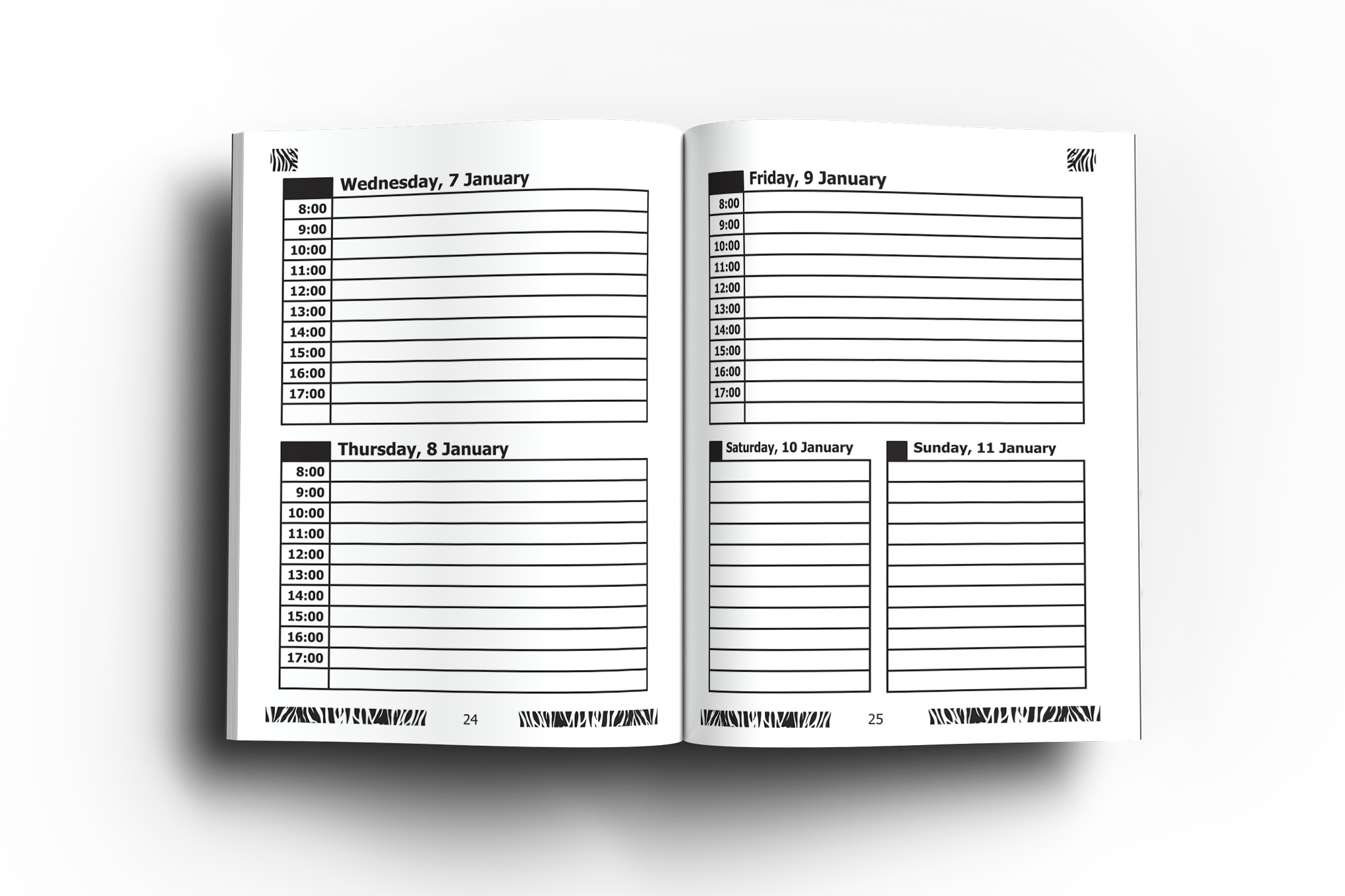 2025 large print weekly diary