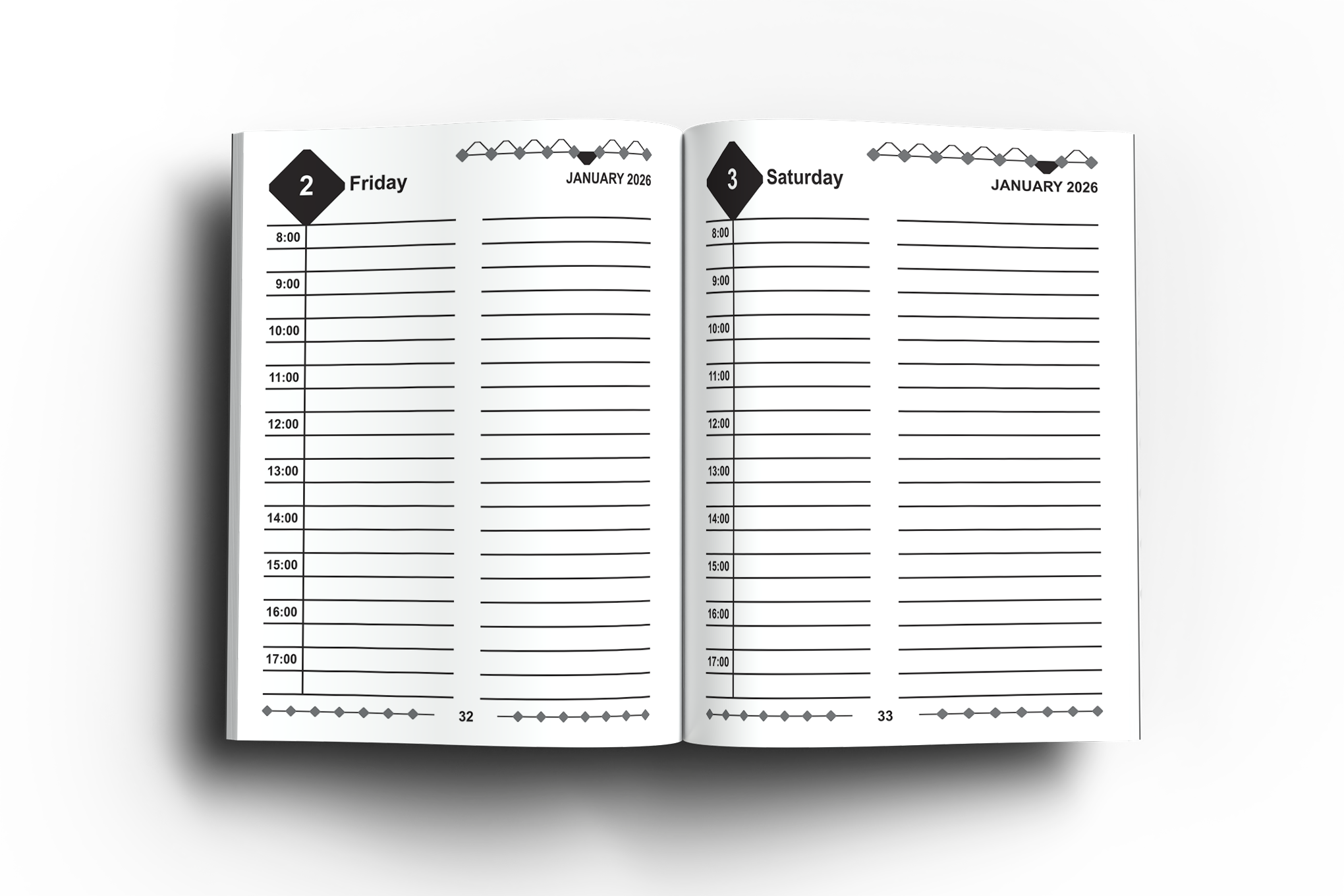 2025 large print page a day diary